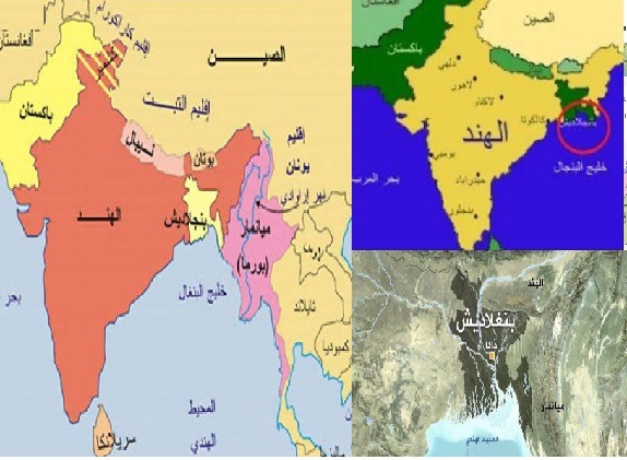 خريطة بنغلاديش بالعربي