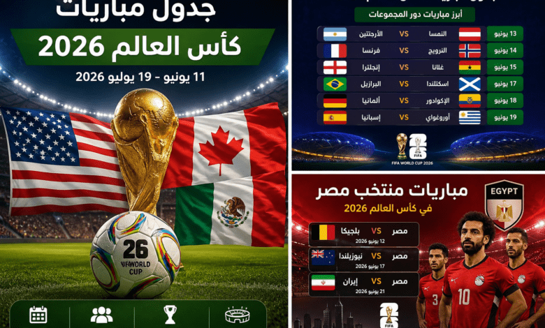 جدول مباريات كأس العالم 2026 ومواعيد المواجهات المنتظرة