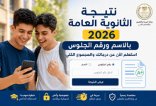 نتيجة الثانوية العامة 2026 بالاسم ورقم الجلوس مع إمكانية الاستعلام عن الدرجات والمجموع الكلي بعد اعتماد النتيجة رسميًا.
