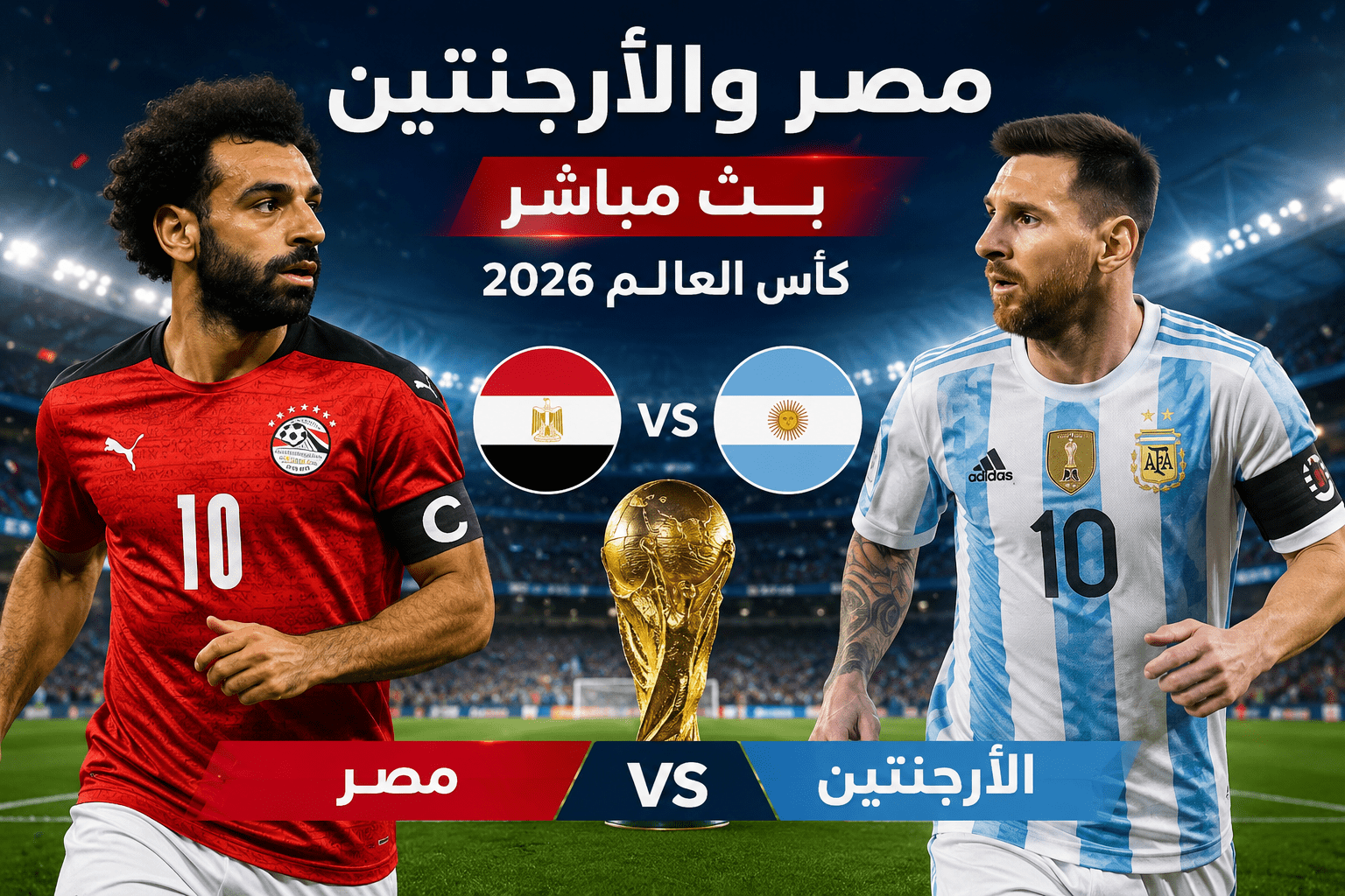 مصر والأرجنتين مباشر في كأس العالم 2026